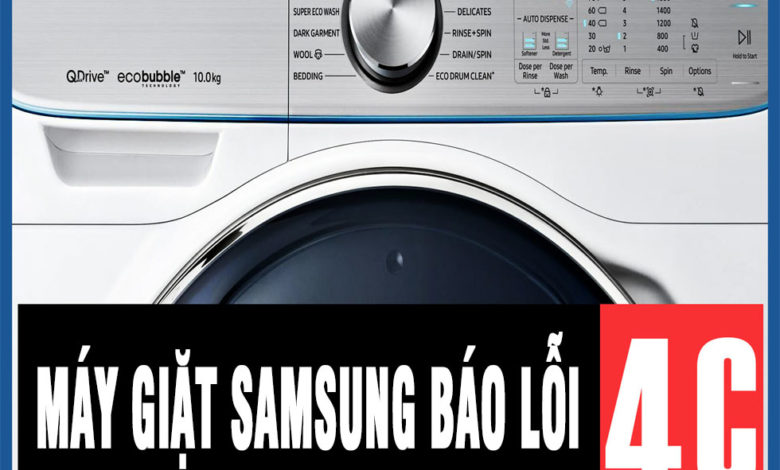 Hướng dẫn xóa mã lỗi 4c của máy giặt samsung